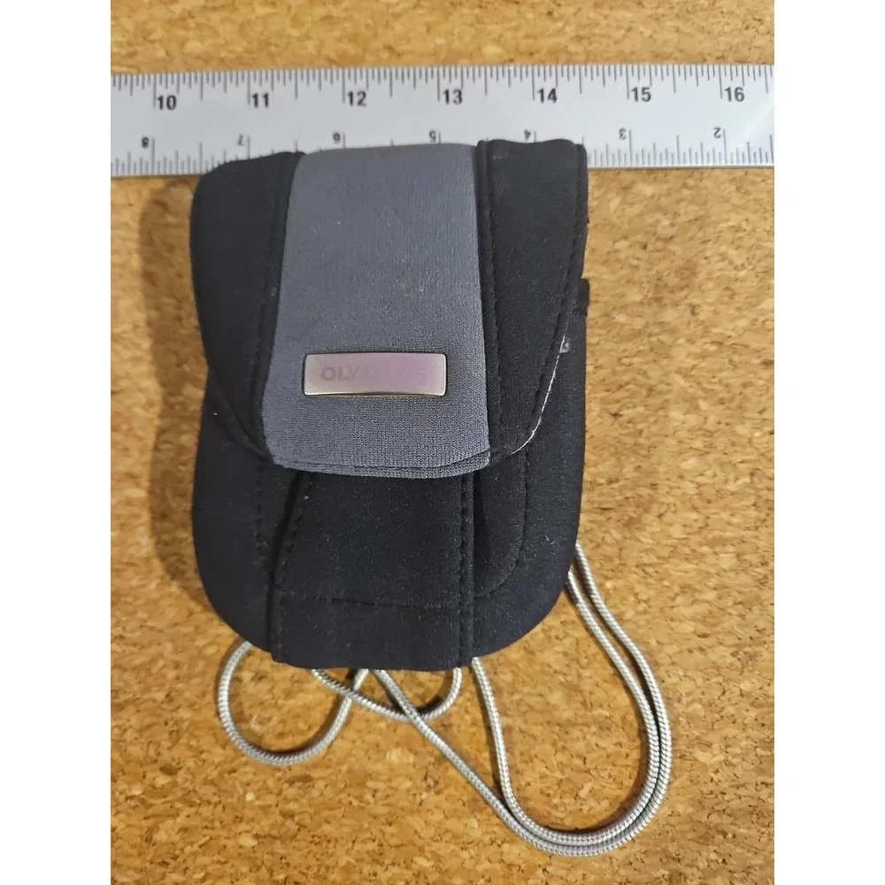 Olympus Camera Case Unisex OS Black Grey Neoprene Pouch Belt Loop ST39